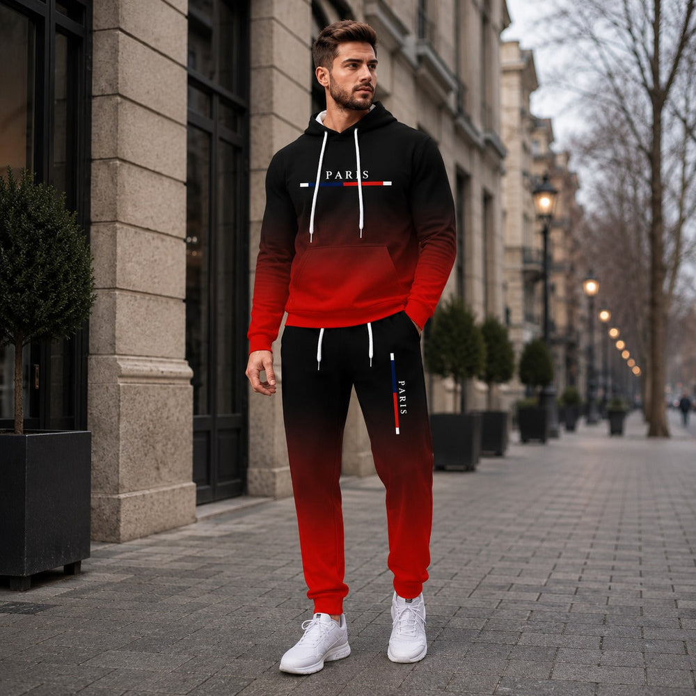 Boulevard Paris™ Premium-Sweatshirt-Set mit Kapuze und Kängurutasche