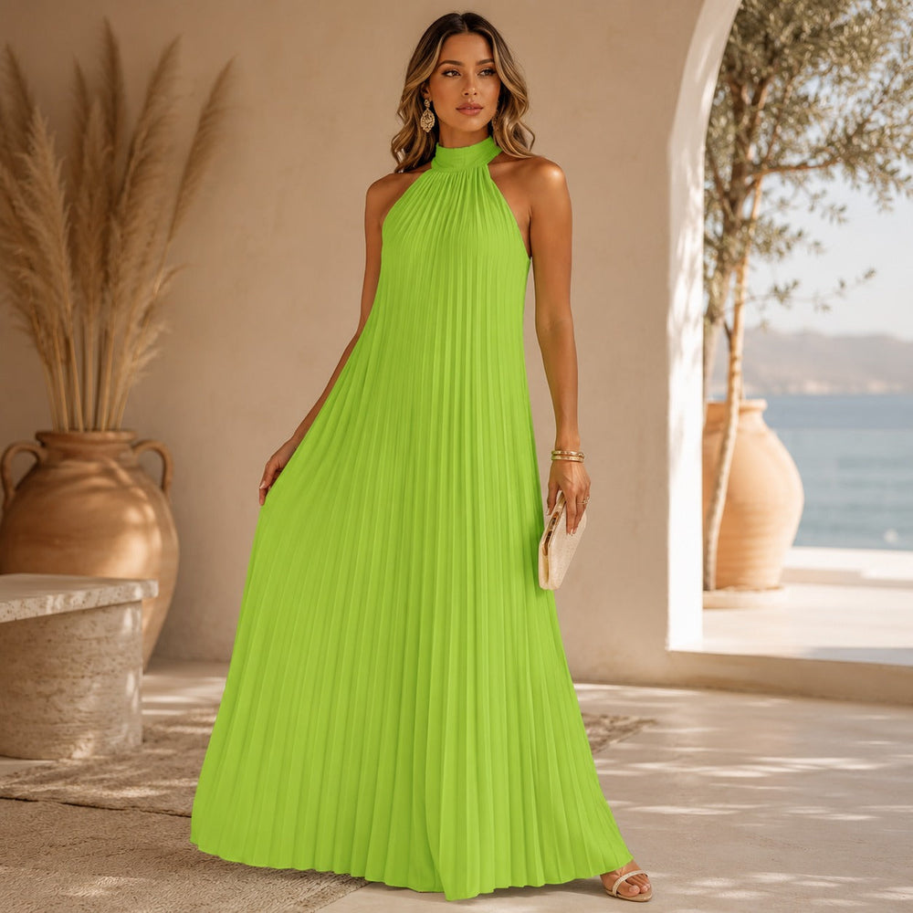 Sicilia™ Maxikleid mit Eleganten Plisseefalten und Locker Fallender Passform