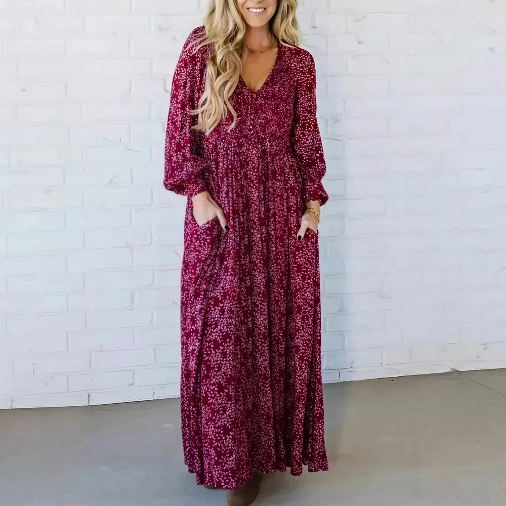 Avelline™-Kleid mit Raffiniertem Muster und Fließender Passform