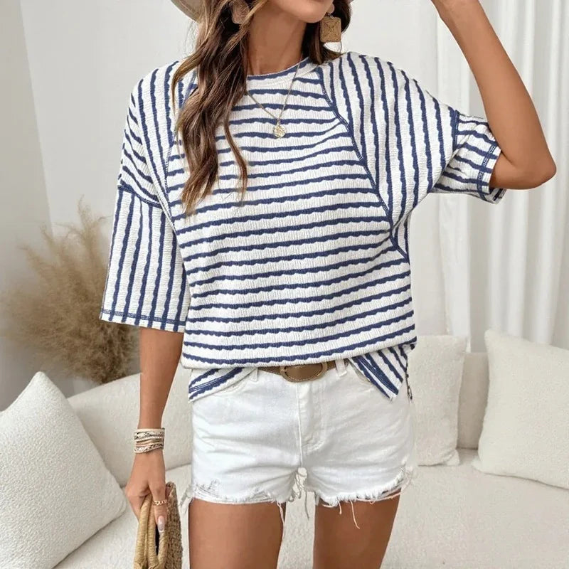 Dailynne™ Oversize Streifenbluse