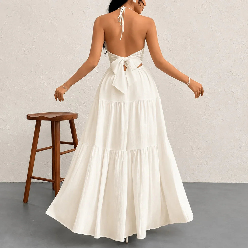 Marielle™ Kleid mit Halterneck-Ausschnitt und Zarter Bindung