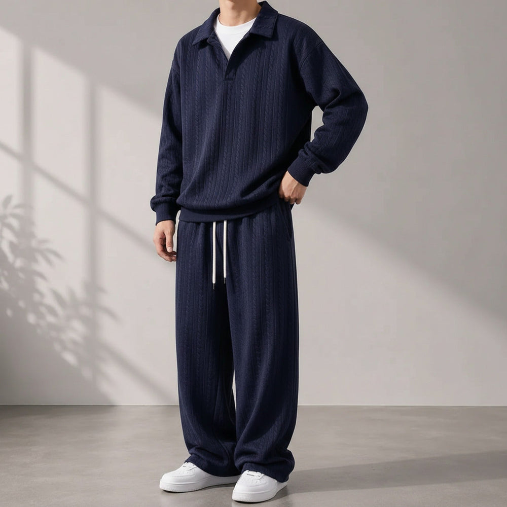 Valdren™ Herren 2-Teiliges Set Aus Strukturierter Strickware