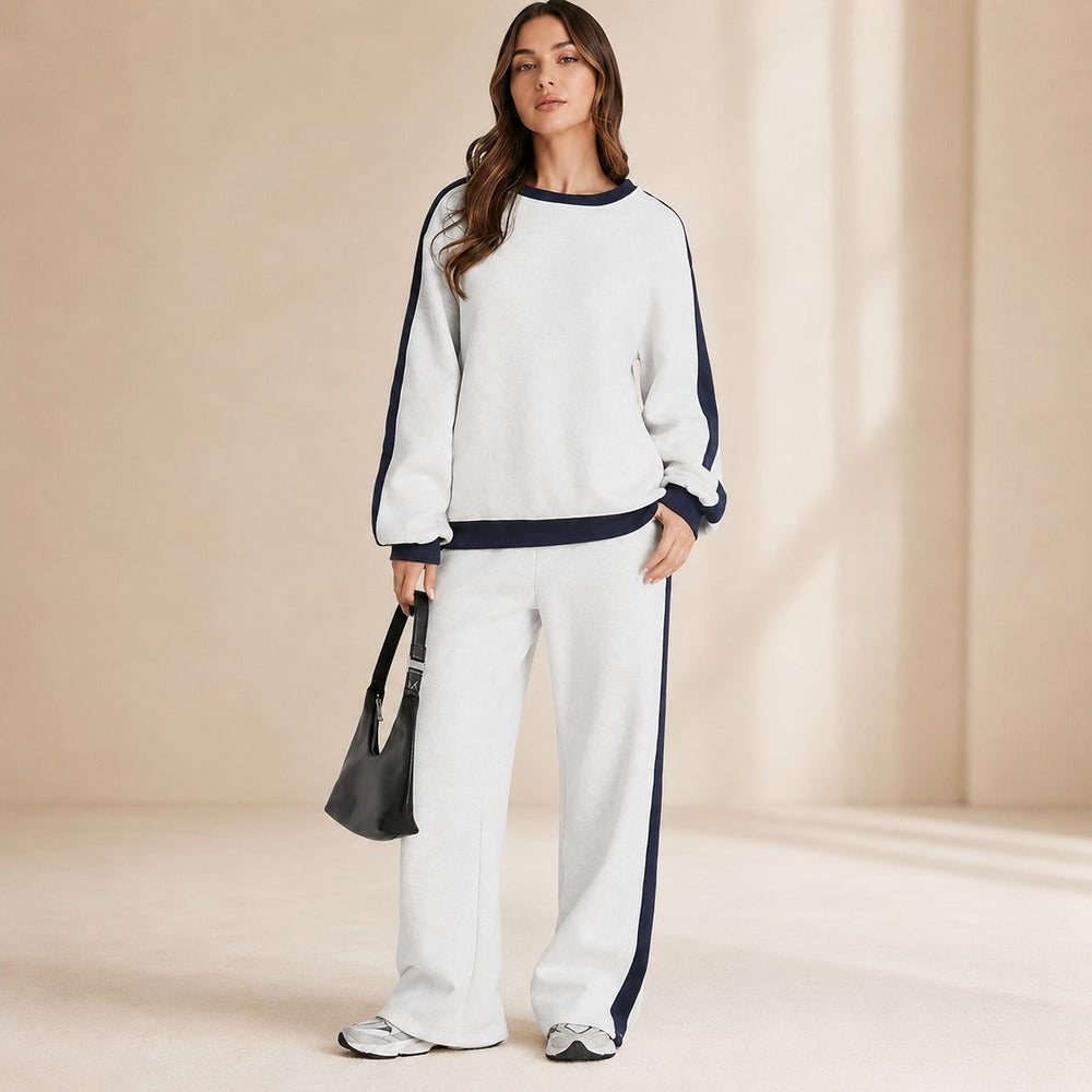 Celestelle™ Sweatshirt-Set Mit Seitlichen Streifen Und Weiter Hose