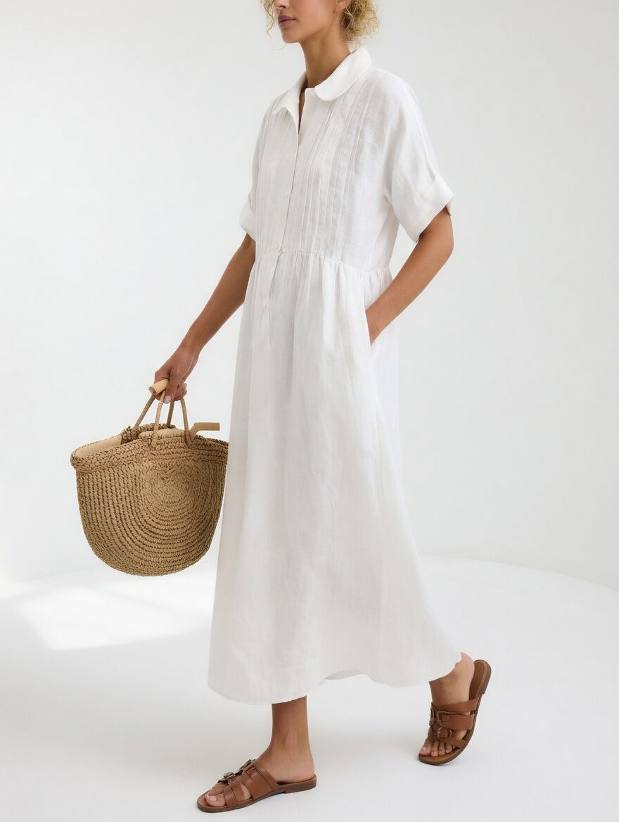 Jorisa - kurzärmeliges Midikleid