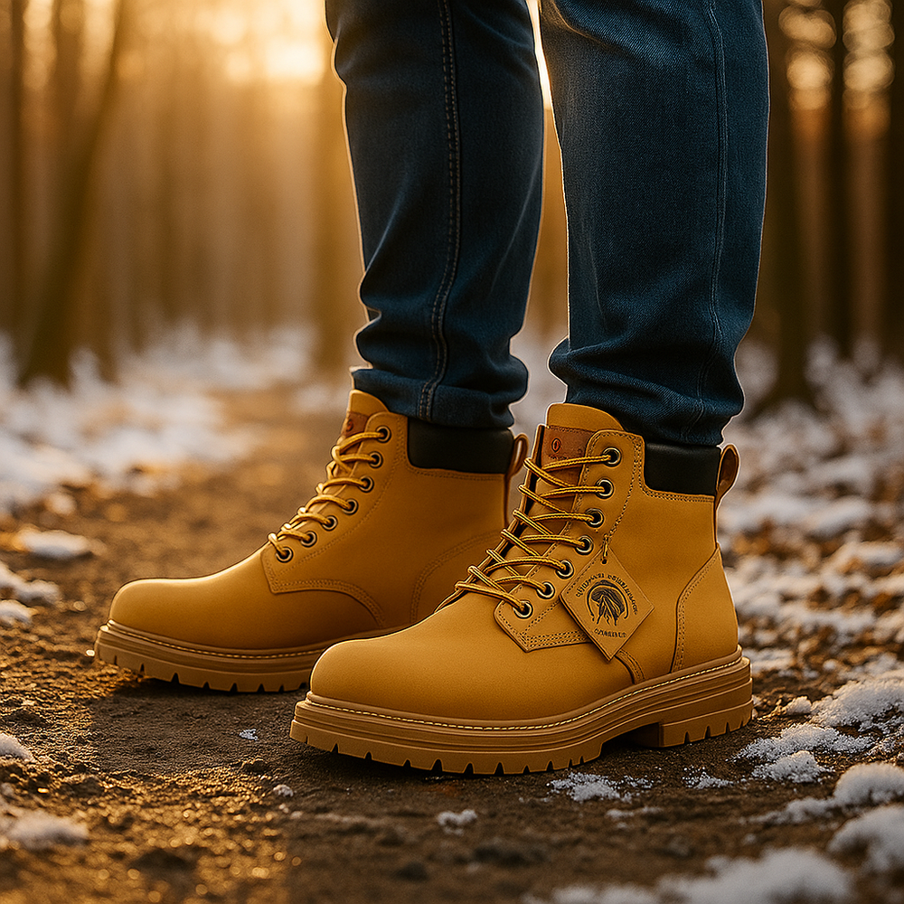 Winterstiefel Herren | Trekkingschuhe für Herren | Rutschfeste Profilsohle für sicheren Halt