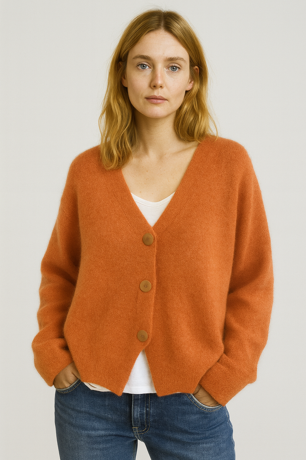 Sandra | Damen Freizeit Cardigan Mit Knopfleiste