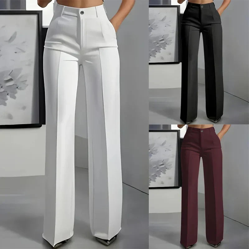 Damen klassische High Waist Hose