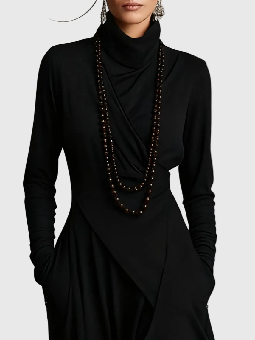 Svenja | Damen Maxi Faltenkleid – Plissee Maxikleid Faltend Elegant 2026
