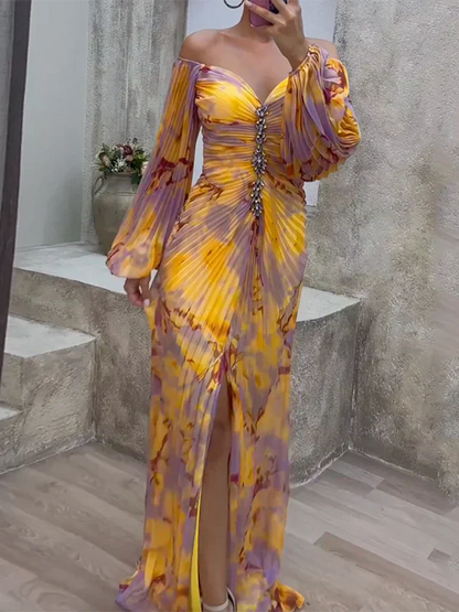 Hileni - Schickes Kleid Mit V-Ausschnitt