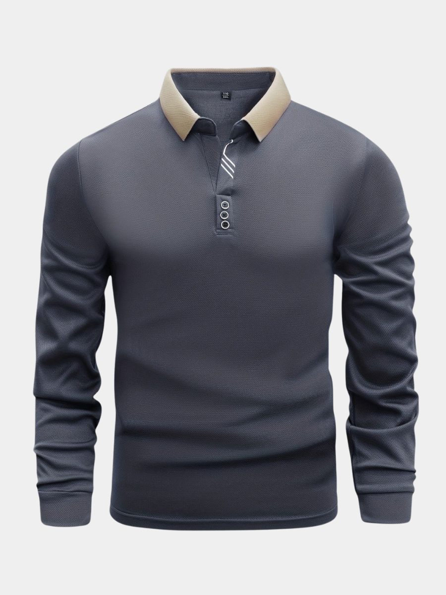 Ramesh - Langarm Polo Hemd