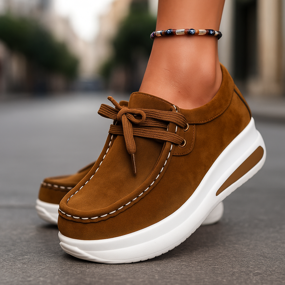Adeline | Damen Plateau Schnürsneaker