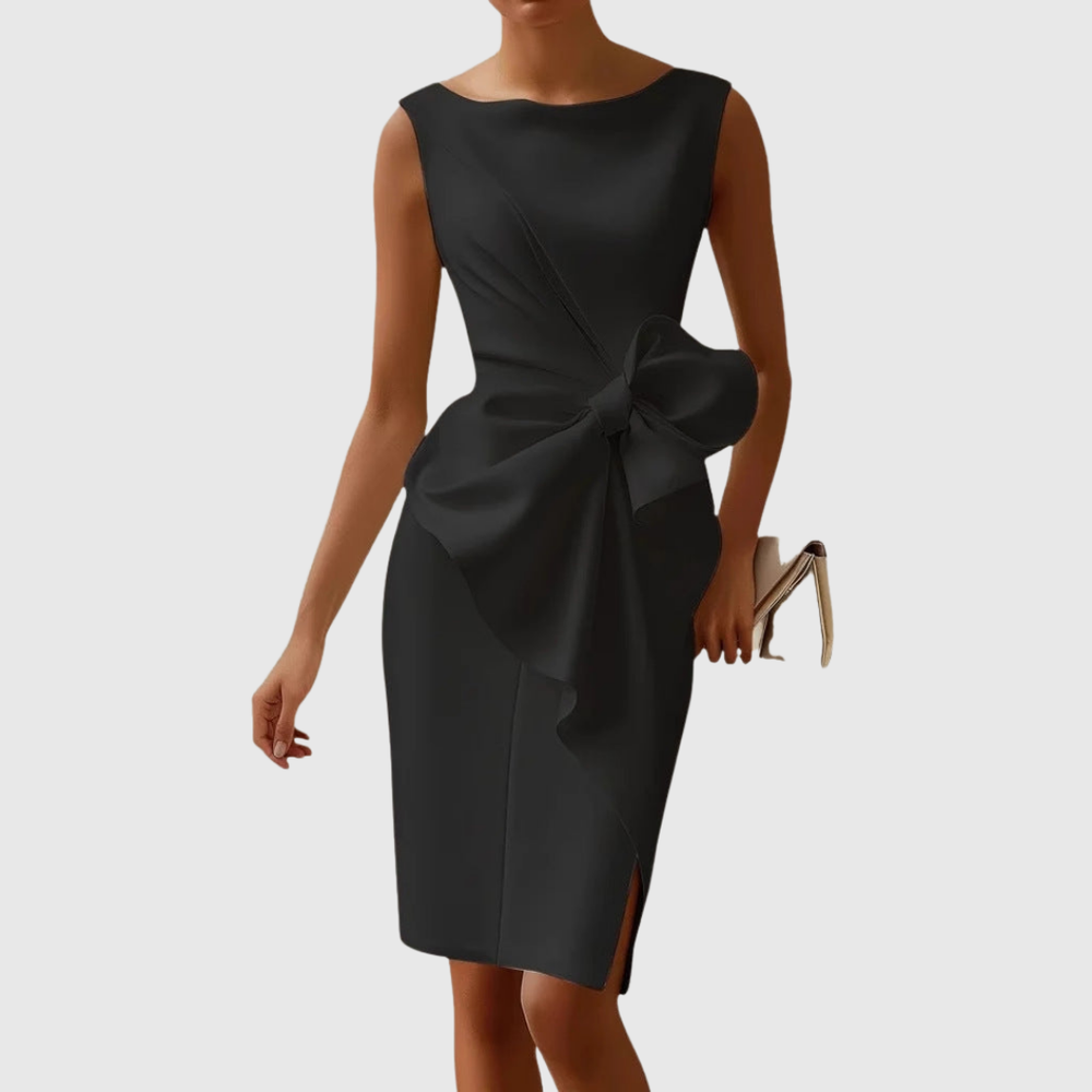 Almudena | Damen Ärmelloses Midikleid mit Schleife