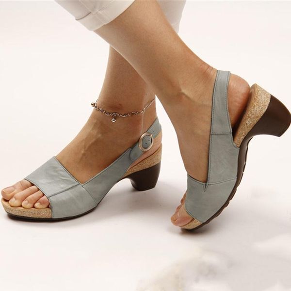 Annika | Damen Keilabsatz Slingback Sandaletten