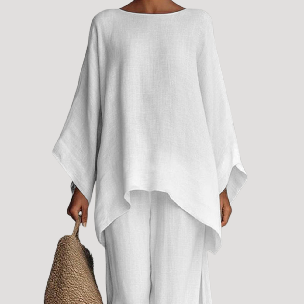 Anouk | Damen Zweiteiler Oversized Top Weites Bein