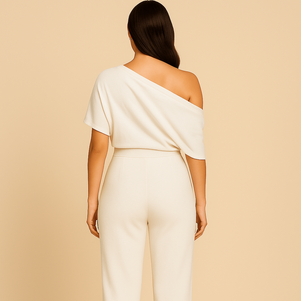Weit geschnittener Jumpsuit für Damen mit Gürtel