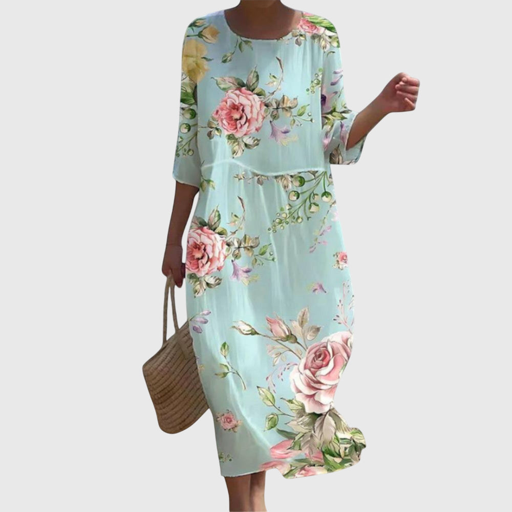 Claudia | Damen Stilvolles Blumenkleid – Florales Kleid Stilvoll Sommer 2026