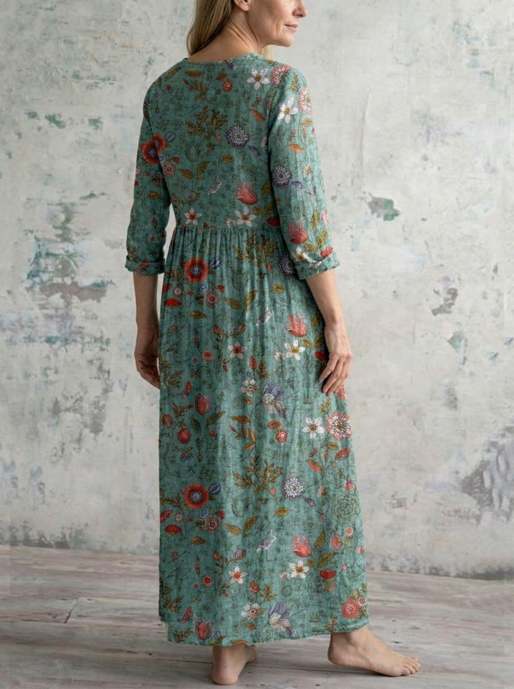 Irinae - Florales Maxikleid mit weichem Griff