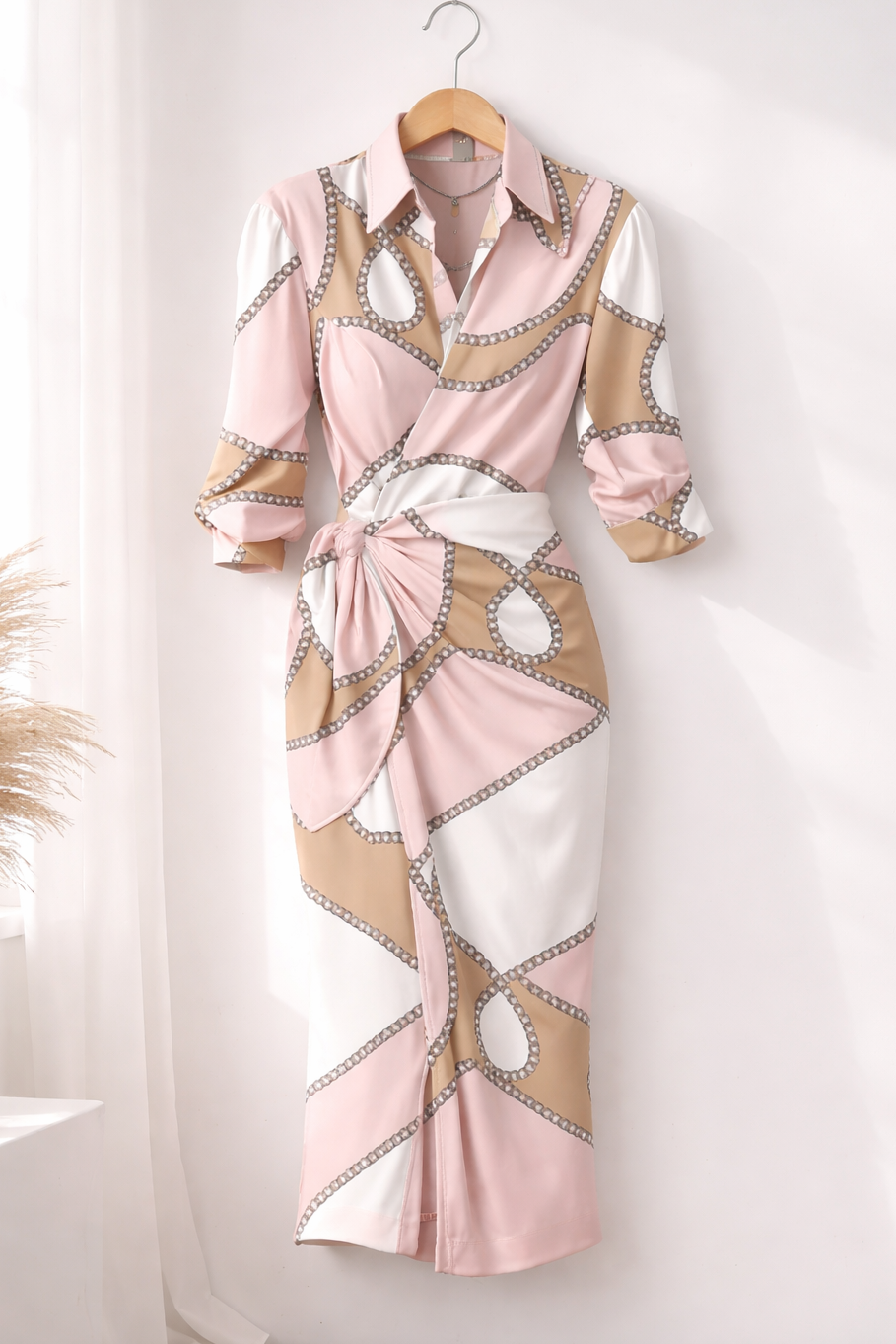 Saria - Bedrucktes Soft-Touch-Maxikleid
