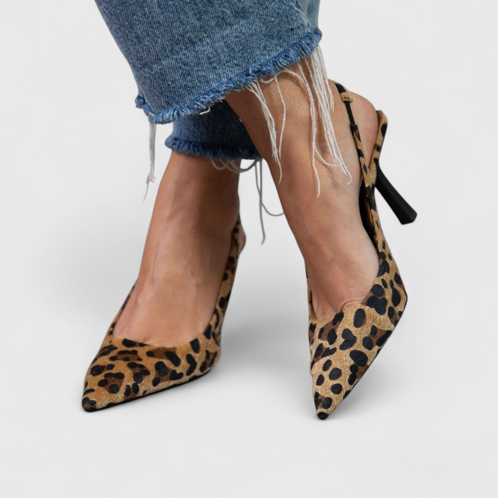 Brianna | Damen Leopard Slingback Pumps