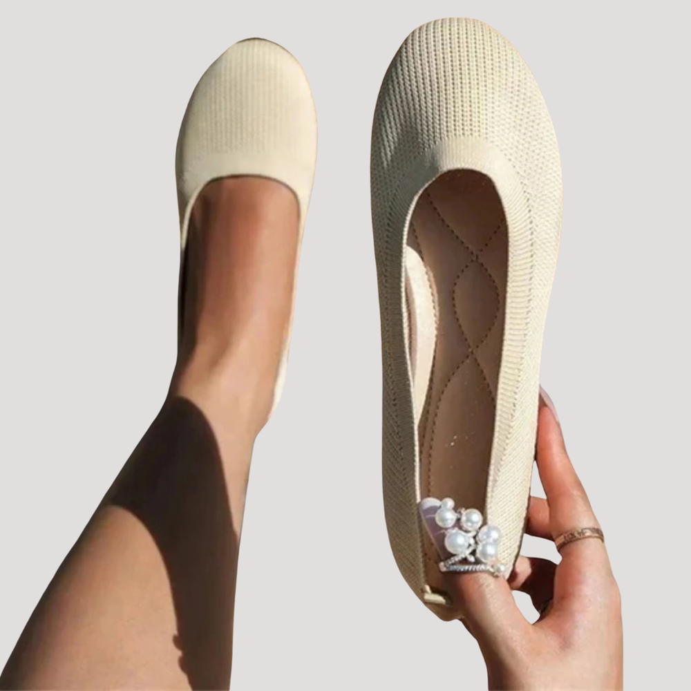 Brunhilde | Damen Gestrickte Slip-On Ballerinas