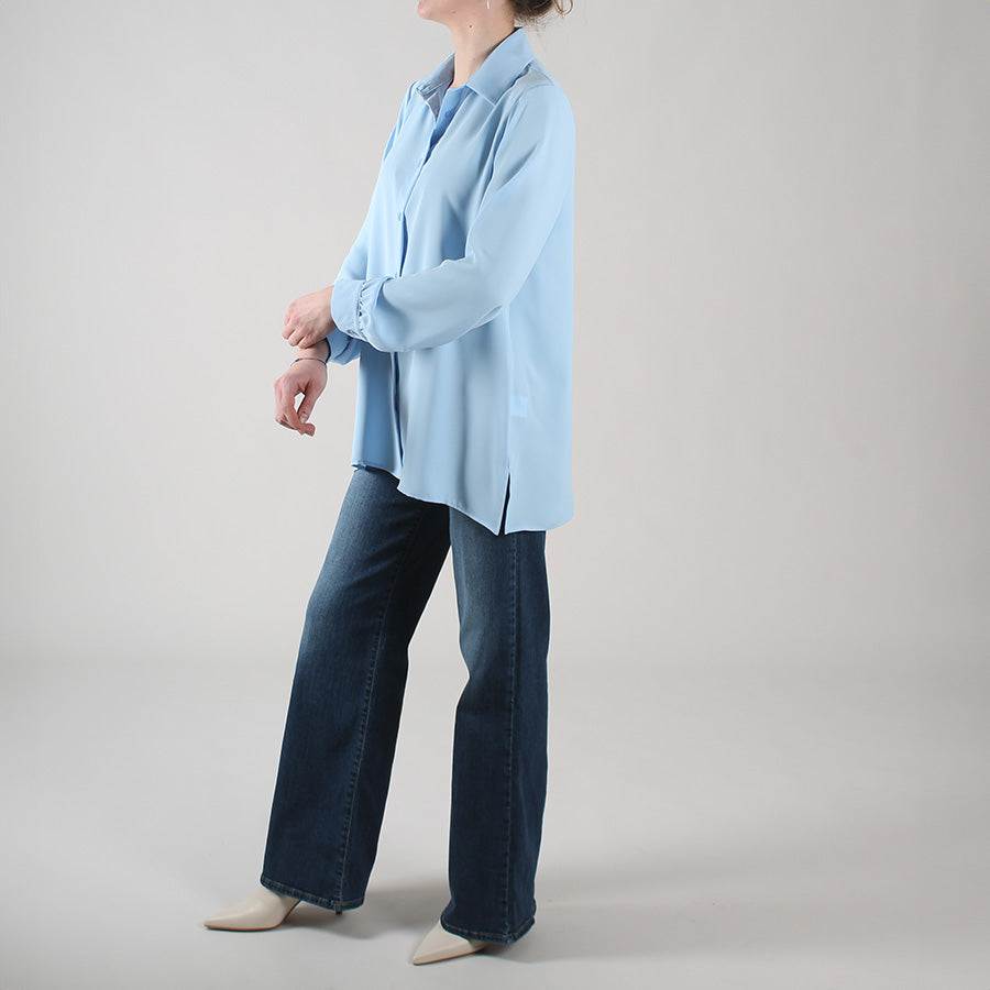 Flüssiges Damenhemd aus Polyester, Einheitsgröße