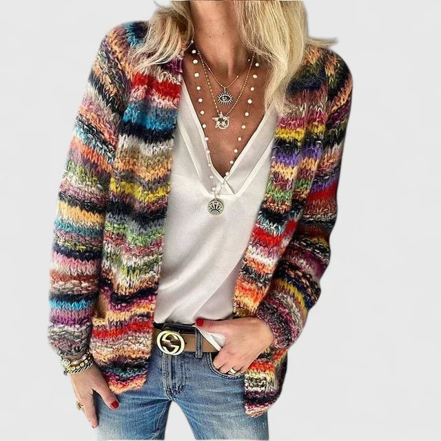 Jarina - Gemusterte Strickjacke