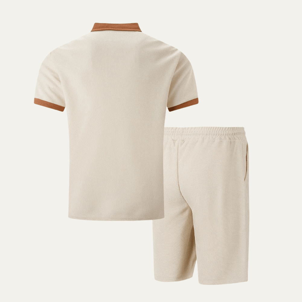 Casual Smart Zweiteiler Mit Polohemd Und Shorts