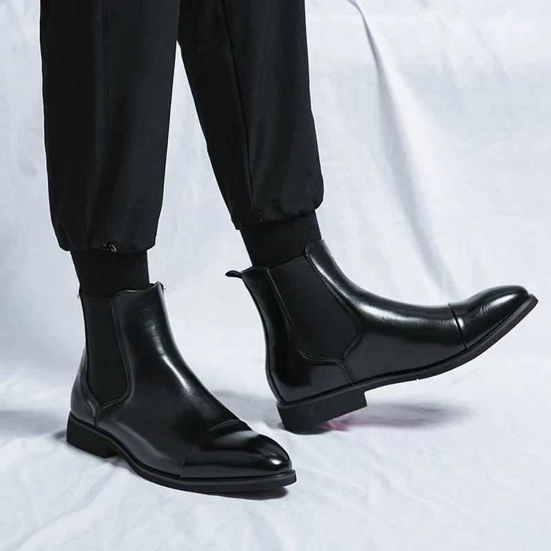 Chelsea Boots Herren Elegant Lederoptik
