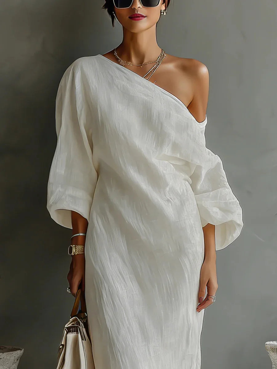 Clementine | Damen Asymmetrisches One-Shoulder Maxikleid