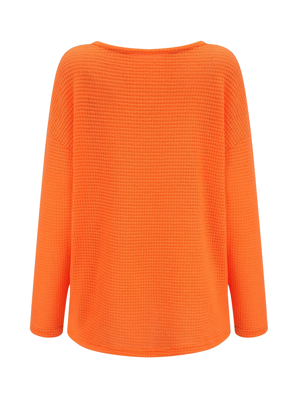 Bernice - Langärmliges Shirt Mit V-Ausschnitt Und Waffelmuster