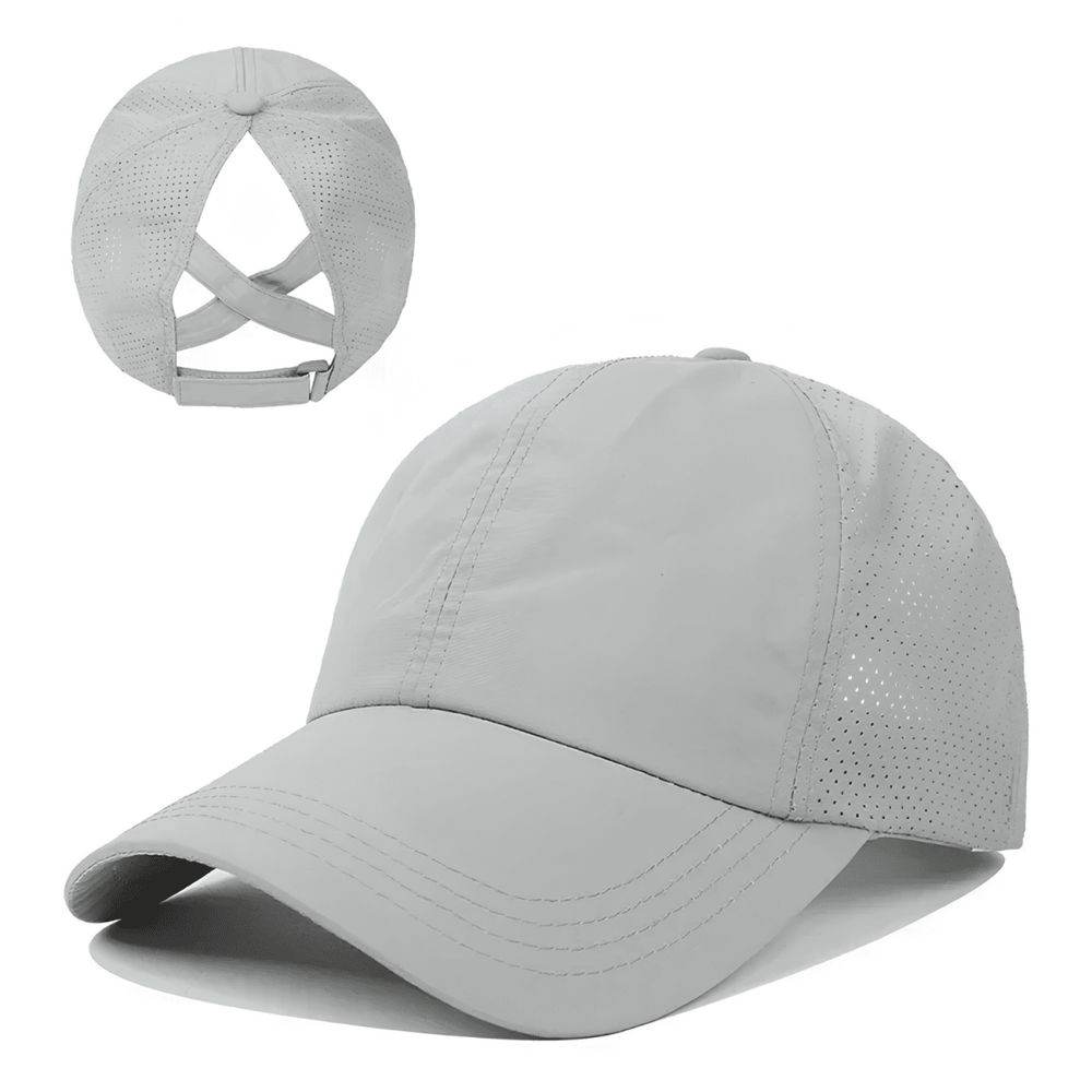 Damen Baseball Cap Atmungsaktiv mit Zopfloch