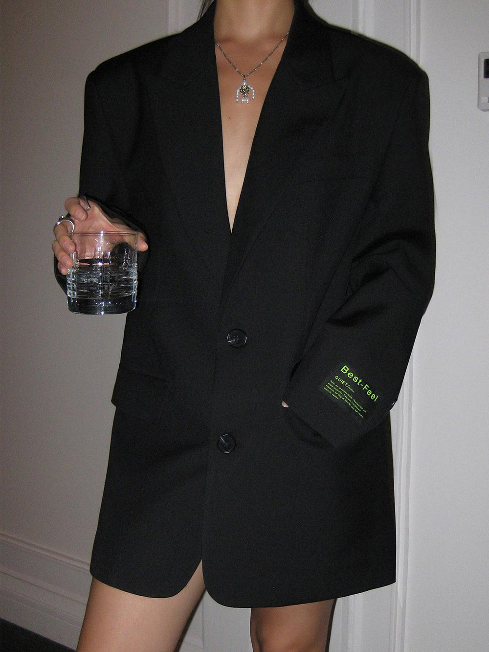 Damen Blazer mit Reverskragen und Knopfleiste