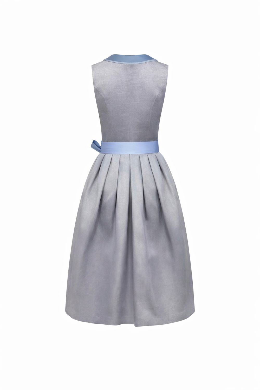 Damen Dirndl Kleid mit eckigem Ausschnitt, Schnürung und Taillenband
