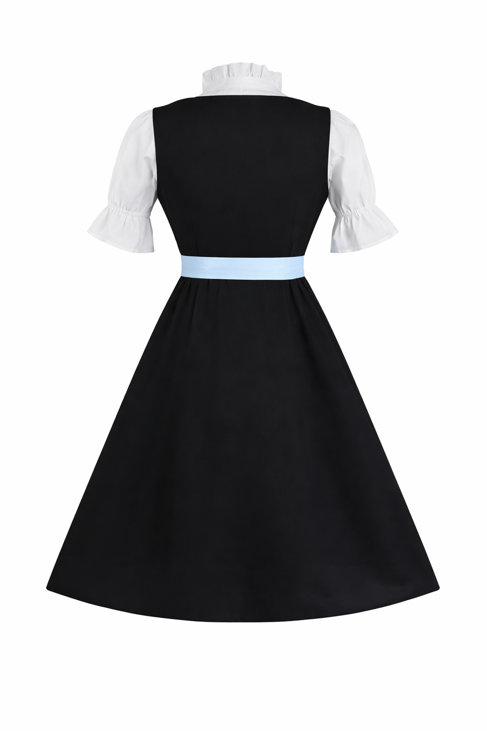 Damen Dirndl Set mit Bluse, Schnürung und Schürze