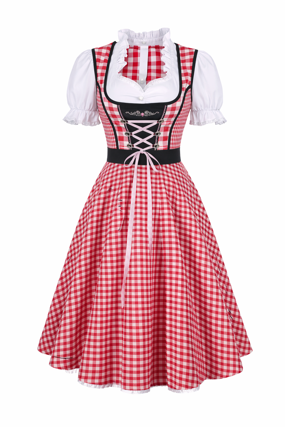Damen Dirndlkleid Set mit Schürze und Bluse