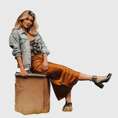 Damen Geschlossene Ankle-Boots mit Seitlichen Ausschnitten, Drei Schnallenriemen und Blockabsatz
