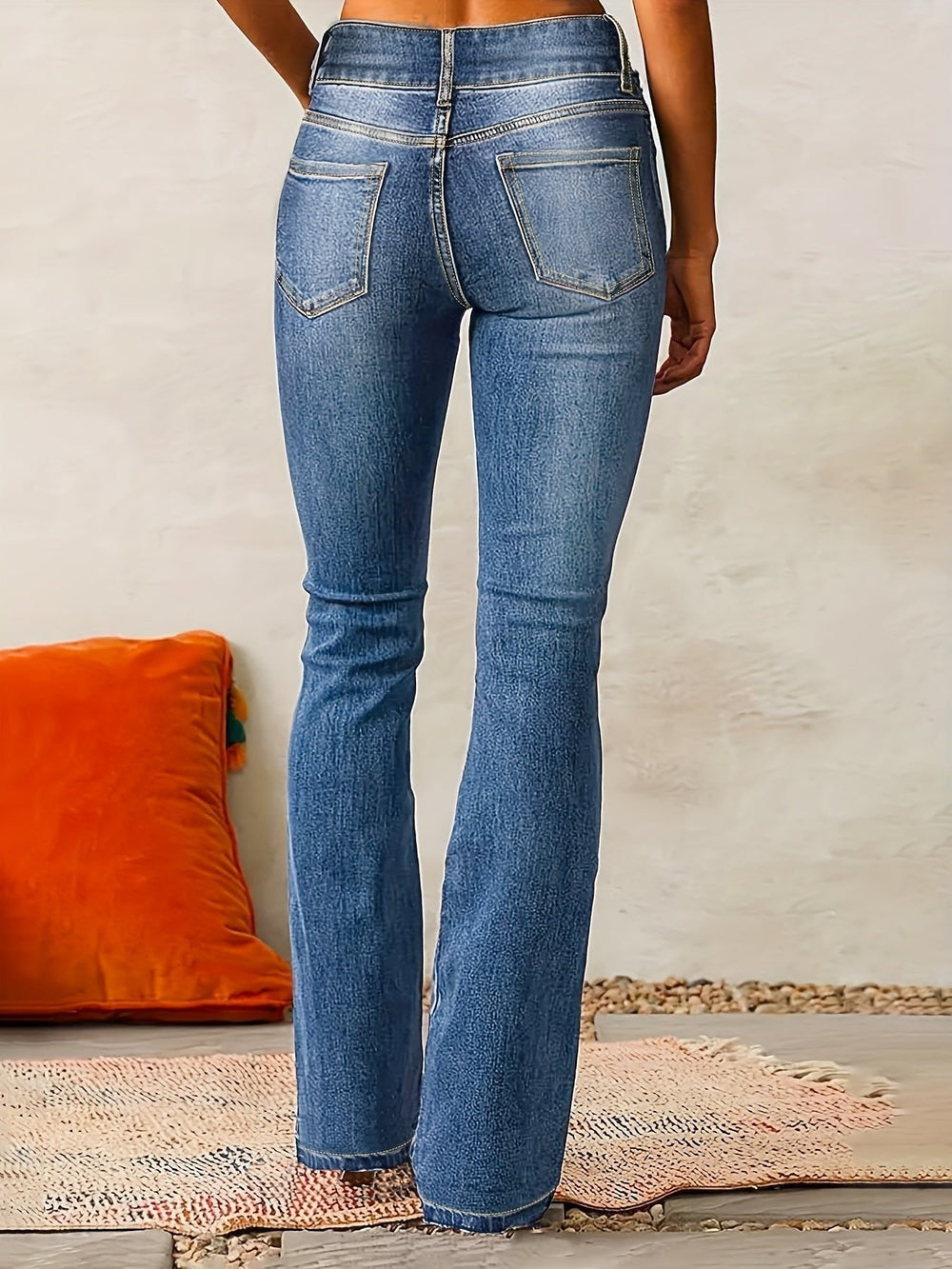 Frieda | Damen High Waist Bootcut Jeans Stretch Denim