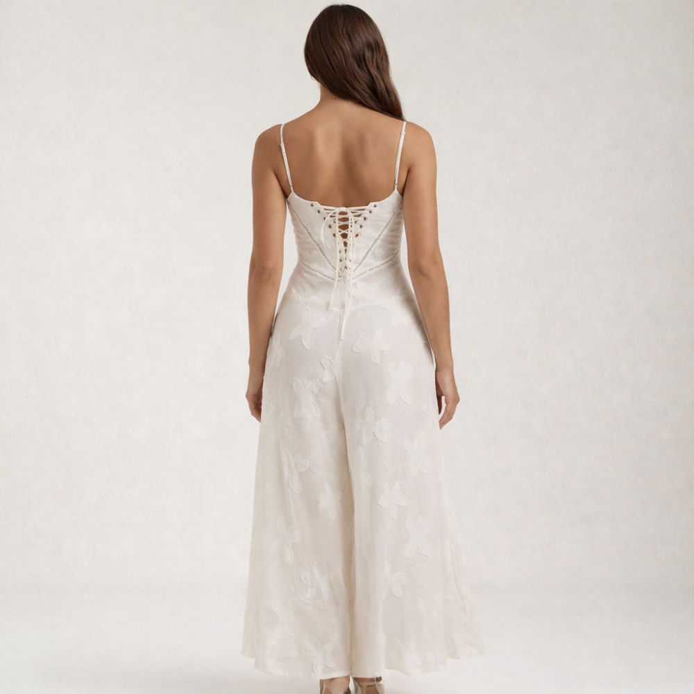Damen Maxikleid mit Herz-Ausschnitt und Trägern