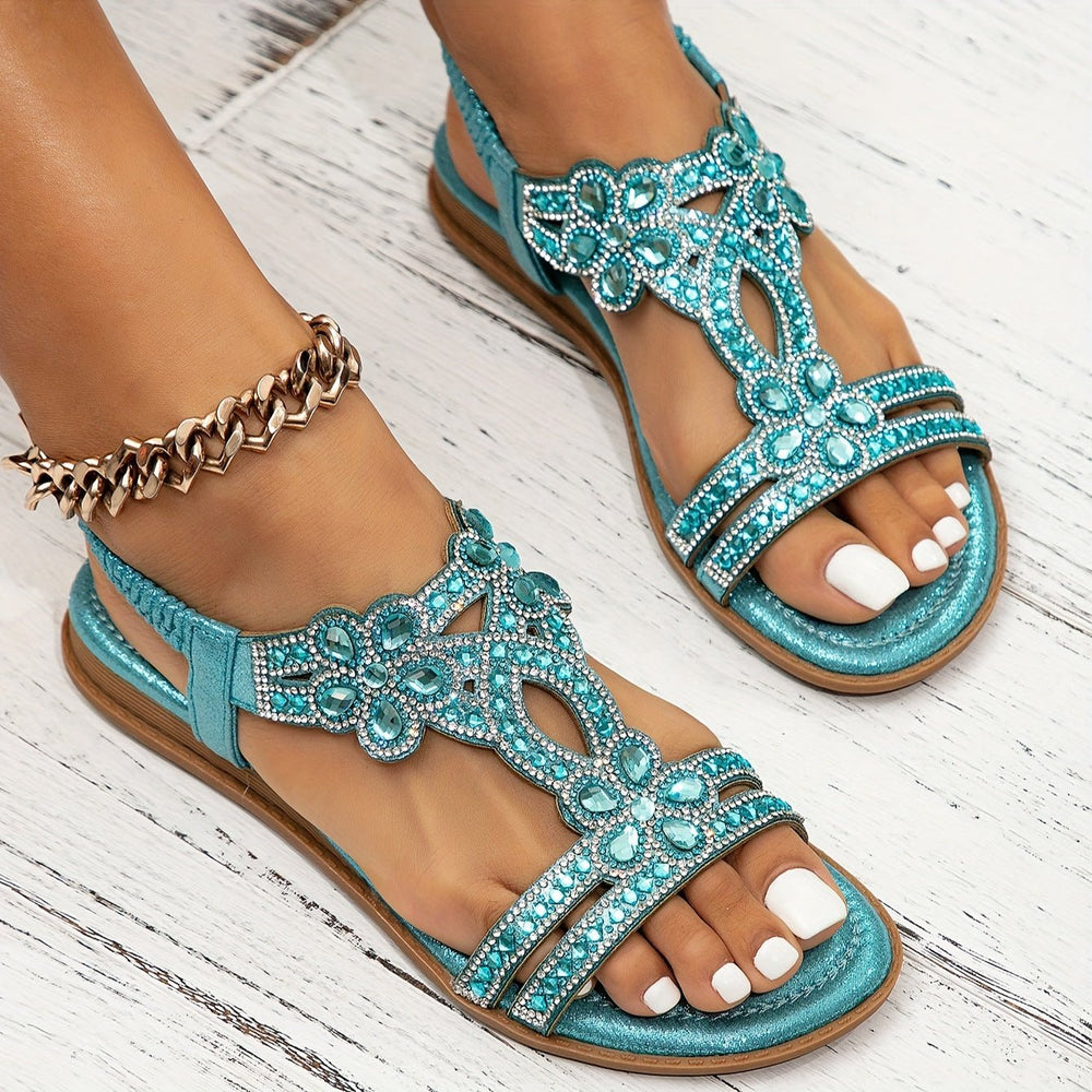 Katharina | Damen Orthopädische Boho Sandalen mit Strass