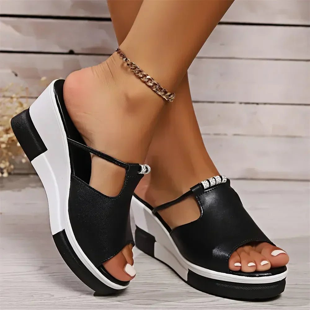 Johanna | Damen Orthopädische Keilabsatz Sandalen Gepolstert Komfort