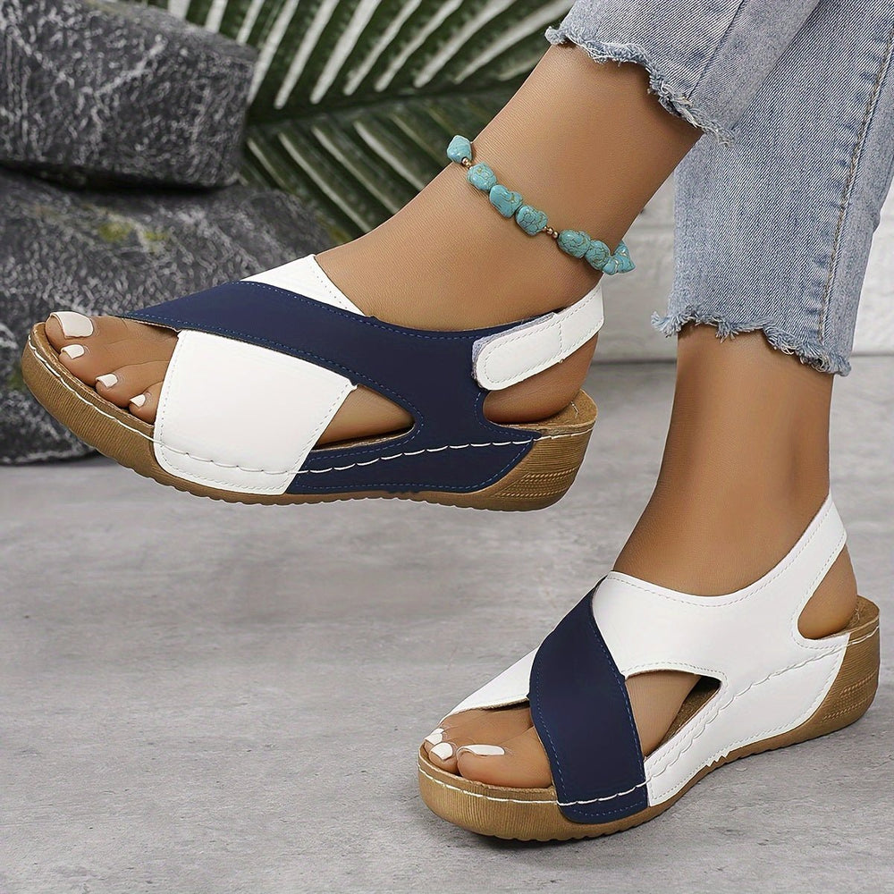 Emilia | Damen Orthopädische Keilabsatz Slingback Sandalen