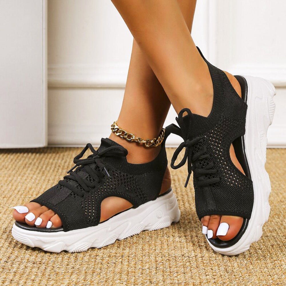 Lena | Damen Orthopädische Sneaker-Sandalen mit Schnürung