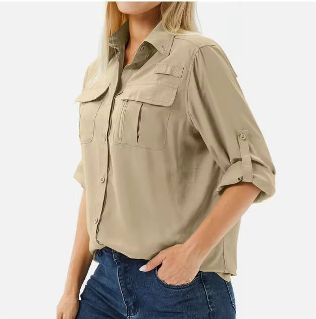 Emilia | Damen Outdoor Hemd UVP 50 Langarm Wanderhemd