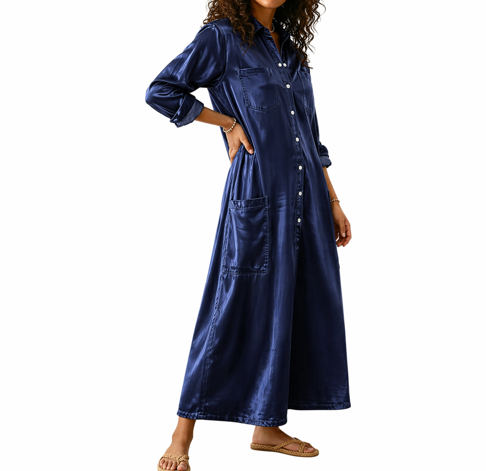 Damen Overall mit weitem Bein und Knopfleiste