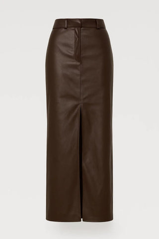 Damen Rock mit hoher Taille und Frontschlitz