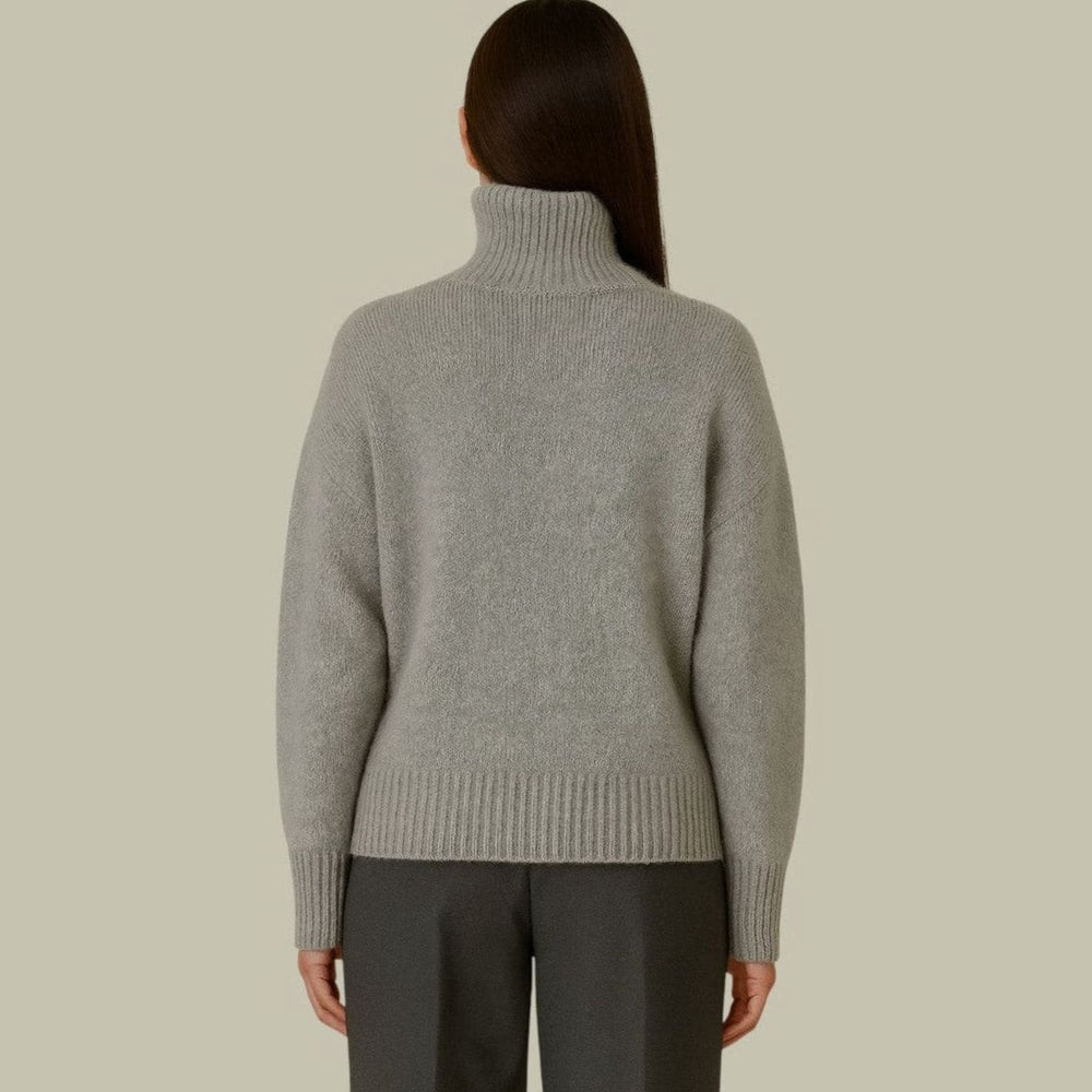 Amelie | Damen Rollkragenpullover aus Merinowolle Oversized Strickpullover