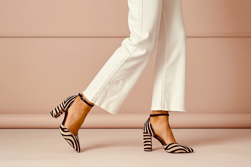 Damen Schuhe mit spitzer Vorderpartie und Knöchelriemen