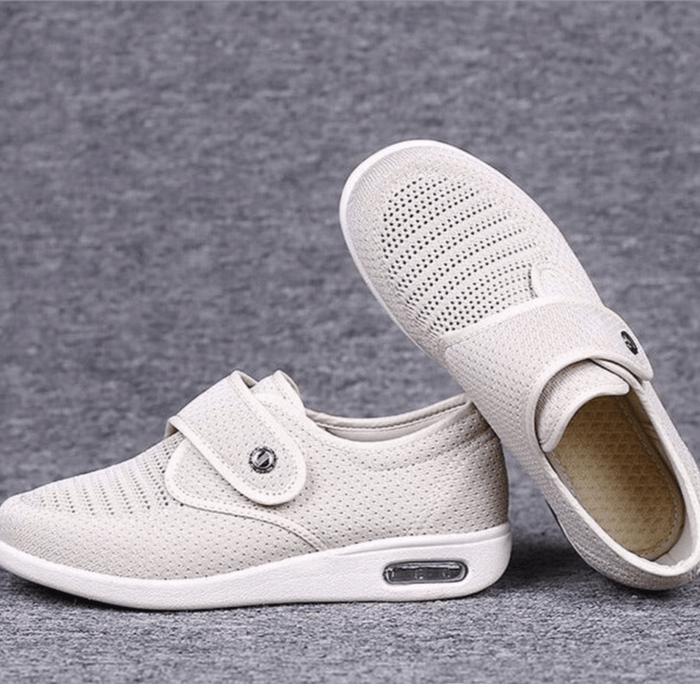 Damen Sneaker Mit Komfortsohle Und Klettverschluss