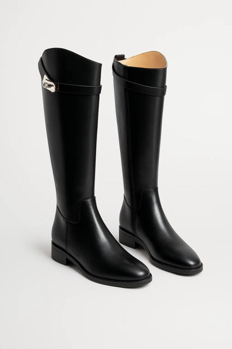Damen Stiefel Kniehoch Elegant mit Schmaler Silhouette
