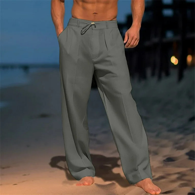 Lea | Einfarbige Leinenhose Damen luftig und modern